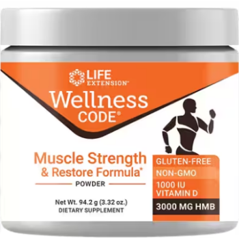 Life Extension Wellness Code® Muscle Strength & Restore Formula (Формула силы и восстановления мышц) 94,2 г, срок годности 10/2024