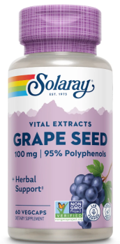 Solaray Guaranteed Potency Grape Seed Extract (Виноградные косточки) 100 мг 60 капсул
