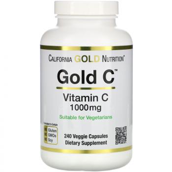 California Gold Nutrition Gold C (Витамин C) 1000 мг 240 капсул