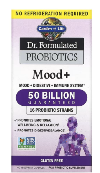 Garden of Life Dr. Formulated Probiotics Mood+ (Пробиотики разработанные доктором настроение+) 60 вегетарианских капсул