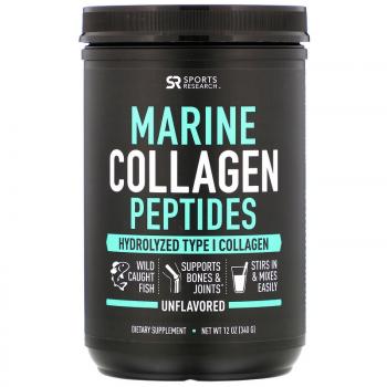Sports Research Marine Collagen Peptides (Коллагеновые пептиды) без вкусовых добавок 340 гр