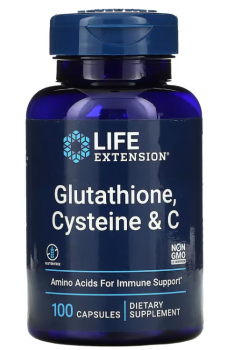 Life Extension Glutathione Cysteine & C (глутатион, цистеин и С) 100 капсул