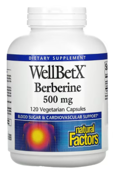 Natural Factors WellBetX Berberine (берберин) 500 мг 120 капсул