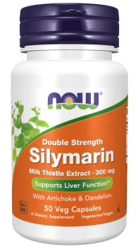NOW Silymarin Milk Thistle Extract Double Strength (Экстракт расторопши) 300 мг 50 вег капсул