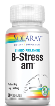 Solaray Vitamin B-Stress AM Timed Release (Комплекс витаминов группы B против стресса) 60 капсул