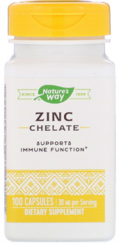Nature's Way Zinc Chelate (Хелат цинка) 30 мг 100 капсул