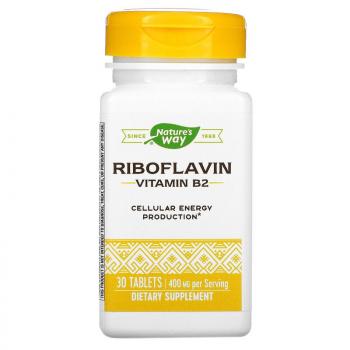 Nature's Way Riboflavin Vitamin B2 (рибофлавин витамин В2) 400 мг 30 таблеток