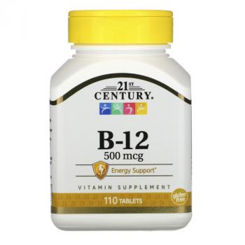 21st Century Vitamin B-12 500 мкг 110 таблеток