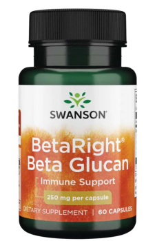 Swanson Betaright Beta Glucan (бета-глюкан) 250 мг 60 капсул, срок годности 01/2024