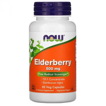 NOW Elderberry (Бузина) 500 мг 60 капсул