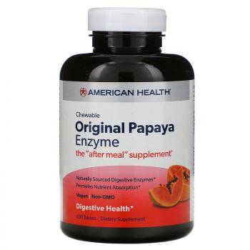 American Health Original Papaya Enzyme (Оригинальный фермент папайи) 600 жевательных таблеток