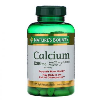 Nature's Bounty Calcium (Кальций с витамином D-3) 600 мг 120 капсул с быстрым высвобождением