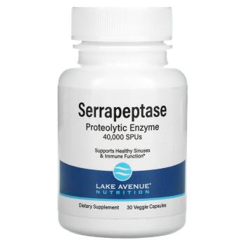 Lake Avenue Nutrition Serrapeptase Proteolytic Enzyme (серрапептаза протеолитический фермент) 40000 SPU 30 вегетарианских капсул
