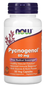 NOW Pycnogenol (Пикногенол) 60 мг 50 вег капсул