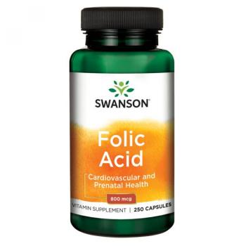 Swanson Folic Acid (Фолиевая кислота) 800 мкг 250 капсул