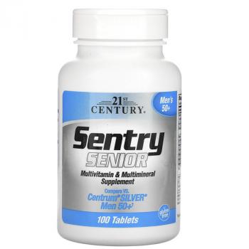 21st Century Sentry Senior Multivitamin & Multimineral Supplement Men 50+ (Мультивитаминная и мультиминеральная добавка для мужчин старше 50 лет) 100 таблеток