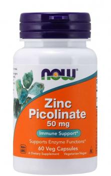 NOW Zinc Picolinate (Пиколинат цинка) 50 мг 60 капсул