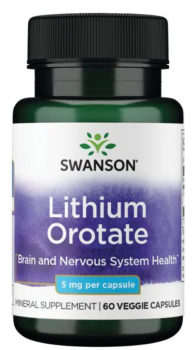 Swanson Lithium Orotate (Оротат лития) 5 мг 60 вег капсул