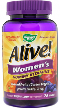 Nature's Way Alive! Women's Gummy Vitamins (Женские жевательные витамины) 75 жевательных мармеладок