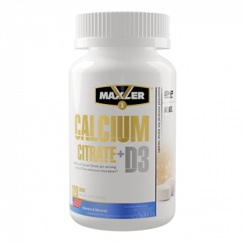 Maxler Calcium Citrate + D3 (Цитрат кальция с витамином D3) 120 таблеток