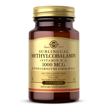 Solgar Sublingual Methylcobalamin Vitamin B12 (Метилкобаламин (витамин B12)) 1000 мкг 30 таблеток.