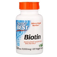 Doctor's Best Best Biotin (Биотин) 10000 мкг 120 капсул