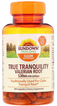 Sundown Naturals True Tranquility (корень валерианы) 530 мг 100 капсул