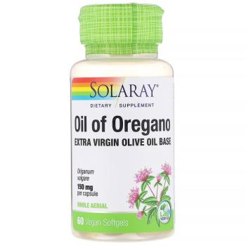 Solaray Oil of Oregano (Масло орегано) 150 мг 60 веганских капсул