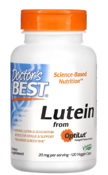 Doctor's Best Lutein from OptiLut (Лютеин от OptiLut) 10 мг 120 растительных капсул, срок годности  01/2024