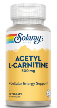 Solaray Acetyl L-Carnitine (Ацетил L-карнитин) 500 мг 30 вег капсул