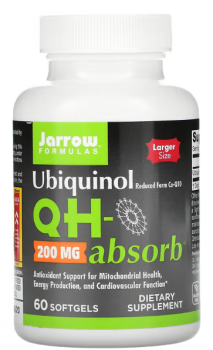 Jarrow Formulas Ubiquinol QH-Absorb (Убихинол) 200 мг 60 гелевых капсул