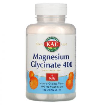 KAL Magnesium Glycinate 400 (Глицинат магния) 400 мг 120 жевательных таблеток