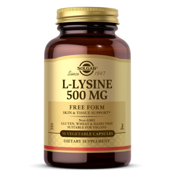 Solgar L-Lysine (L-лизин в свободной форме) 500 мг 50 капсул