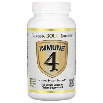 California Gold Nutrition Immune 4 (средство для укрепления иммунитета) 180 вегетарианских капсул