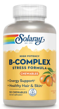 Solaray B Complex Chewable (B-комплекс) апельсин 250 мг 50 жевательных таблеток