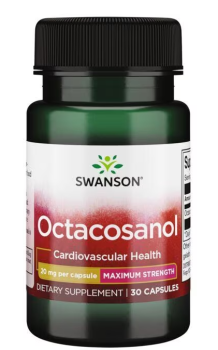 Swanson Octacosanol - Maximum Strength (Октакозанол - Максимальная сила) 20 мг 30 капсул