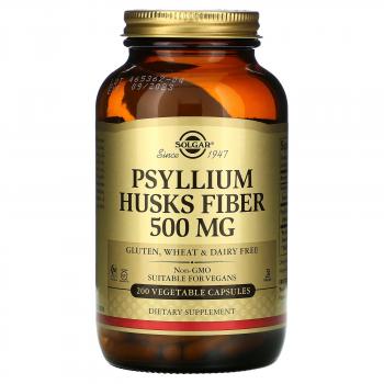 Solgar Psyllium Husks Fiber (Клетчатка из шелухи семян подорожника) 500 мг 500 капсул
