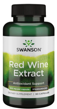 Swanson Red Wine Extract Standardized (Экстракт красного вина стандартизированный) 500 мг 90 капсул