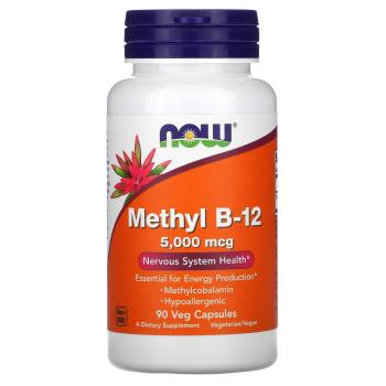 NOW Methyl B-12 (Витамин B12 метилкобаламин) 5000 мкг 90 капсул