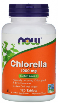 NOW Chlorella (Хлорелла) 1000 мг 120 таблеток
