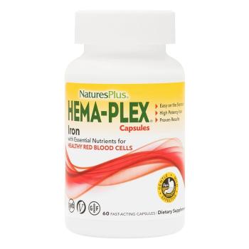 NaturesPlus Hema-Plex Iron with Essential Nutrients быстрого действия 60 капсул (две капсулы на порцию)