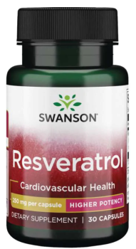 Swanson Resveratrol (Ресвератрол) 250 мг 30 капсул, срок годности 04/2024