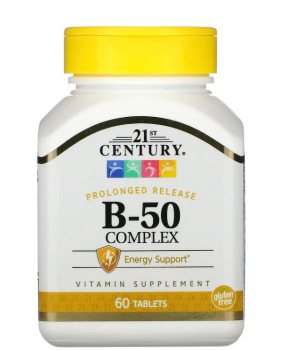 21st Century B-50 Complex (Комплекс B-50 пролонгированного высвобождения) 60 таблеток