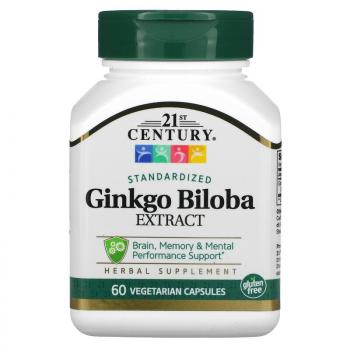 21st Century Extract Ginkgo Biloba (Экстракт Гинкго Билоба стандартизованный) 60 вегетарианских капсул