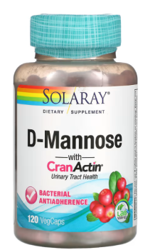 Solaray D-Mannose with CranActin (D-манноза с кранактином здоровье мочевыводящих путей) 120 капсул