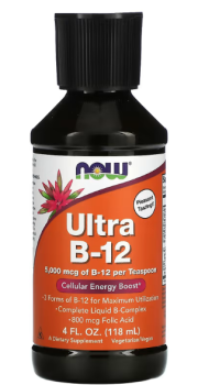 NOW Ultra B-12 (Витамин B-12) 5000 мкг 118 мл