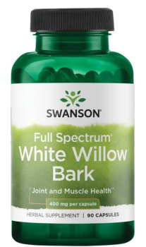 Swanson Full Spectrum White Willow Bark (Кора белой ивы полного спектра) 400 мг 90 капсул