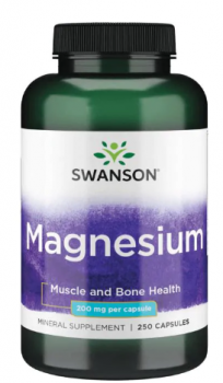 Swanson Magnesium (Магний) 200 мг 250 капсул