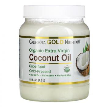 California Gold Nutrition Органическое кокосовое масло первого холодного отжима 1,6 л