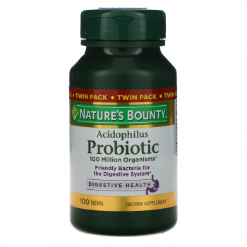 Nature's Bounty Acidophilus Probiotic (Ацидофильные пробиотики) 100 таблеток